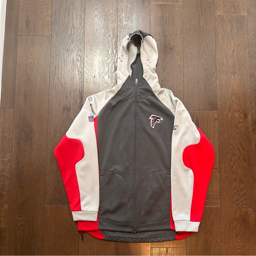 Atlanta Falcons NFL Reebok Full Zip Hooded Jacket Men's Large